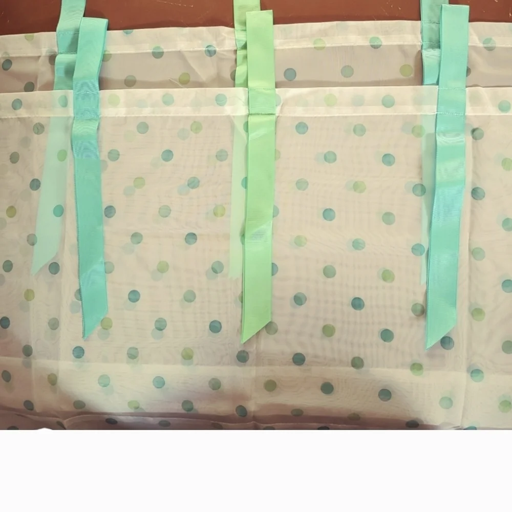 Curtains NEW by BB&B Tab Top Valances - Blue and Green 18